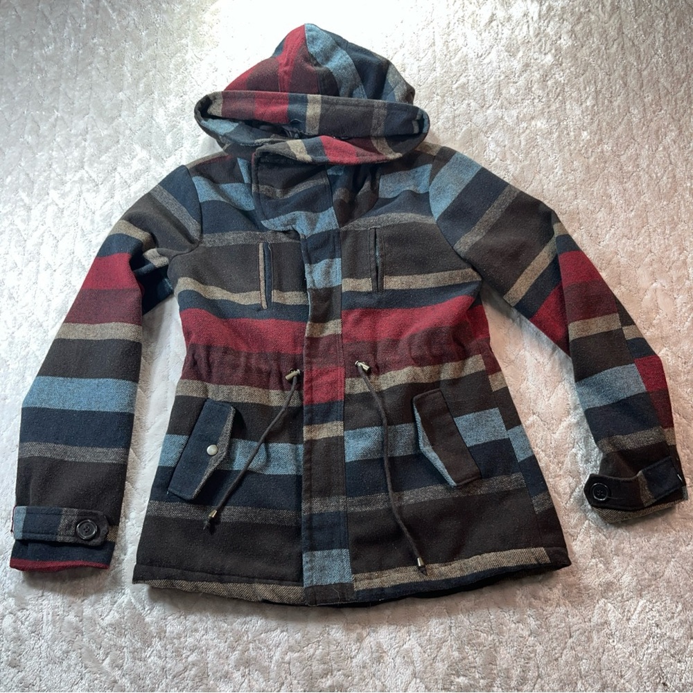 Rue21 Red and Brown Plaid Jacket